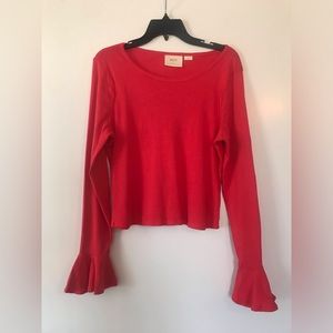 Maeve by Anthropologie long Flowy Bell Sleeve Top size Large